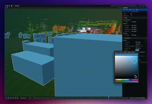 Transparency example in Rerun